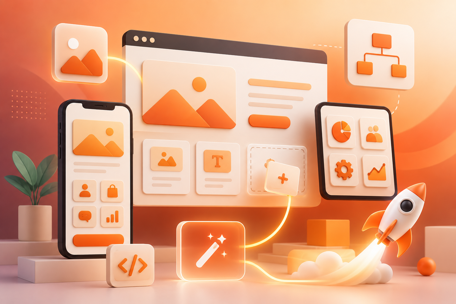 IA a construir uma landing page em minutos